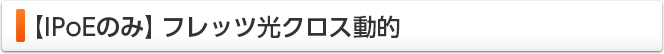 【IPoEのみ】フレッツ光クロス動的