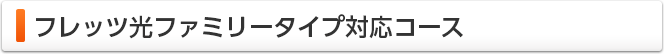 フレッツ光ファミリータイプ対応コース