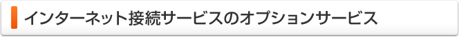 インターネット接続サービスのオプションサービス