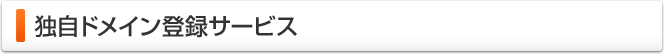 独自ドメイン登録サービス