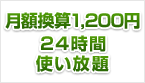 月額換算1,200円24時間使い放題 